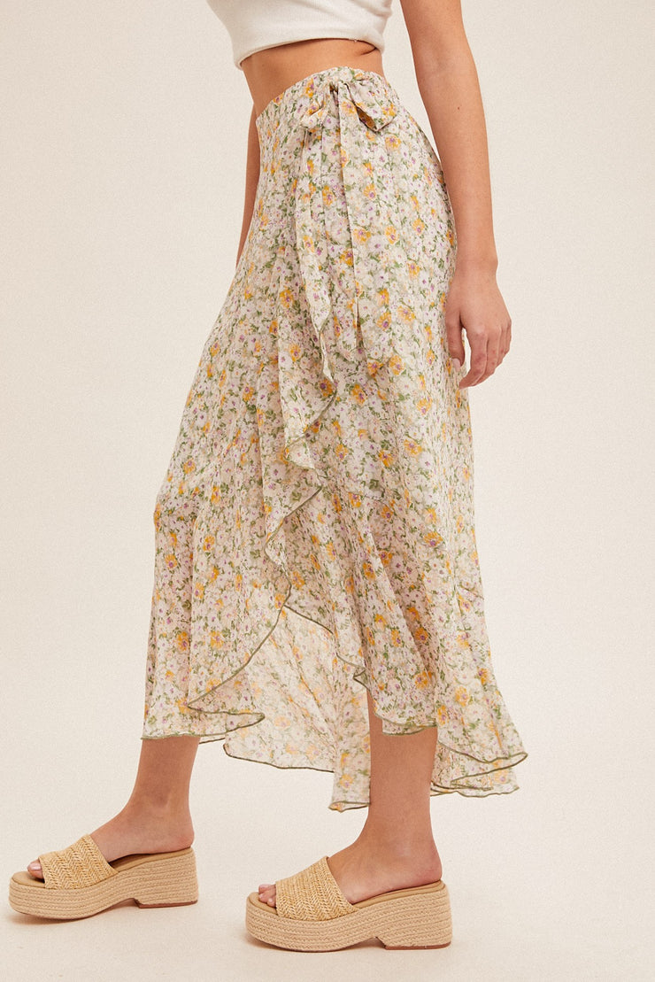Ditsy Floral Midi Skirt