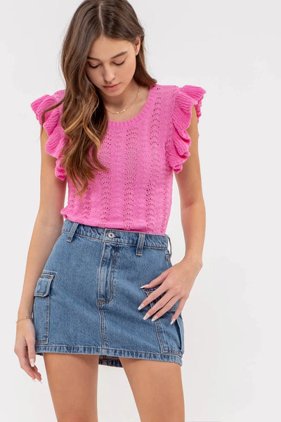 Alexis Pink Sweater Top