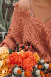 Rose Destroyed Sweater