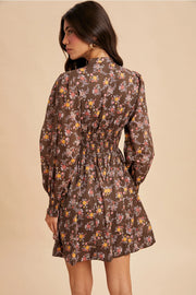 Autumn Blossom Mini Dress