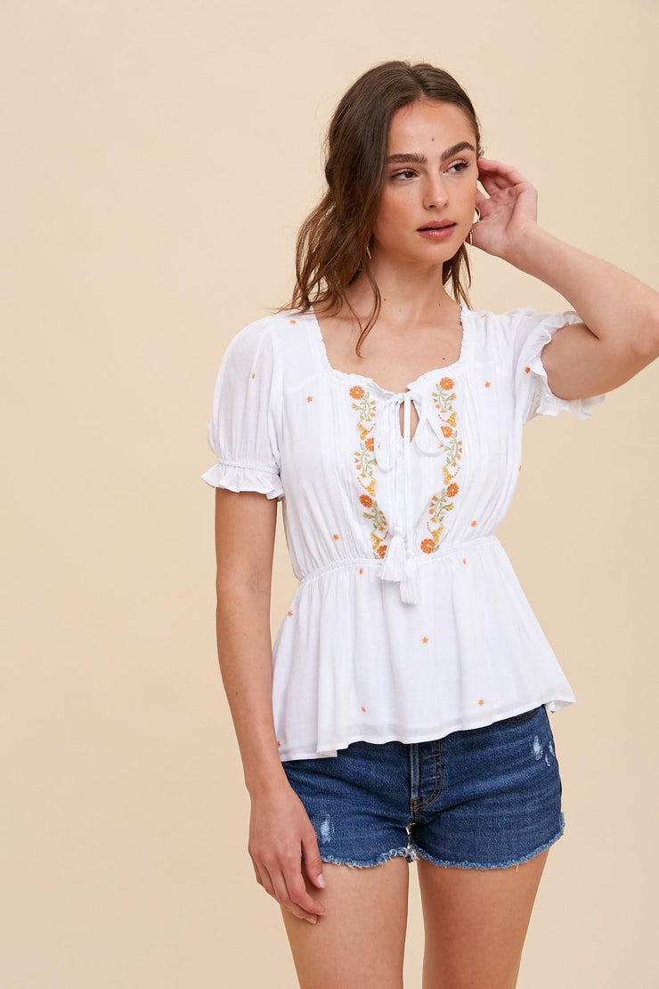 Sally Embroidered Blouse