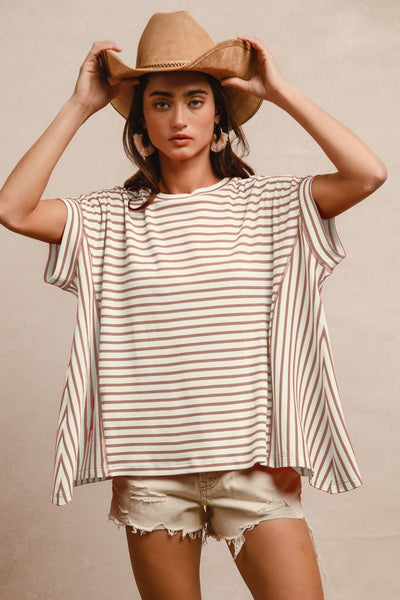 Creamy Stripe Blouse
