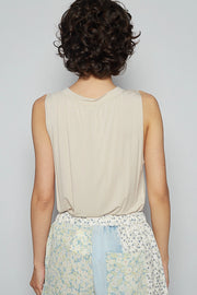 Khaki Buttondown Tank