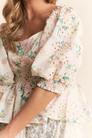 Floral Smocked Blouse