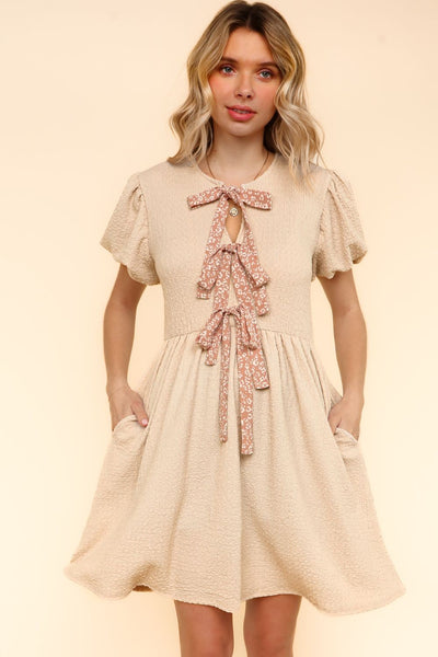 Nana Leopard Bow Dress