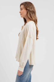 Oatmeal Bubble Henley