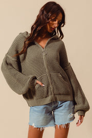 Olive Zipper Sweater