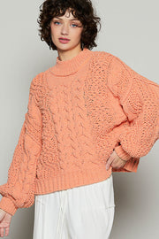 Peach Twist Sweater