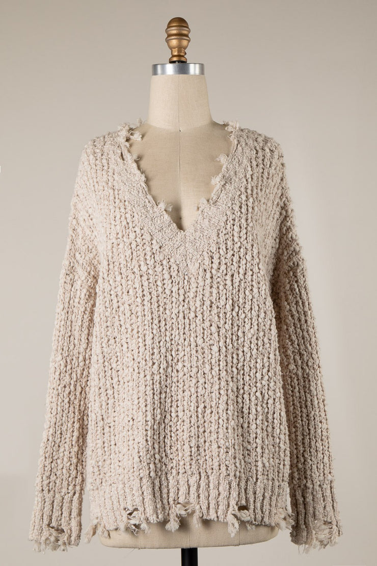 Chelsea Chenille Beige Sweater