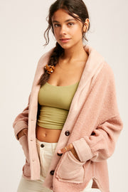 Tara Pink Teddy Jacket