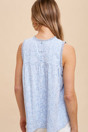 Baby Blue Floral Tank