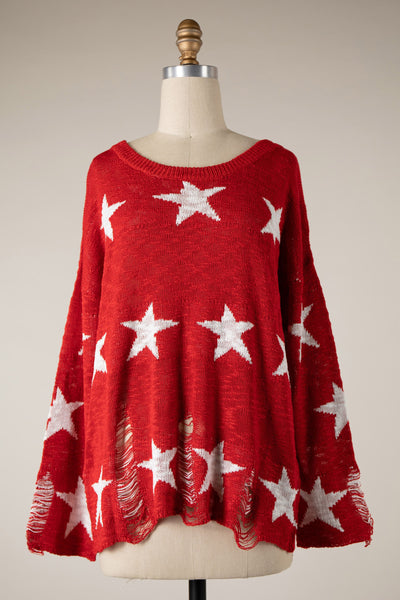 Brave Star Red Sweater