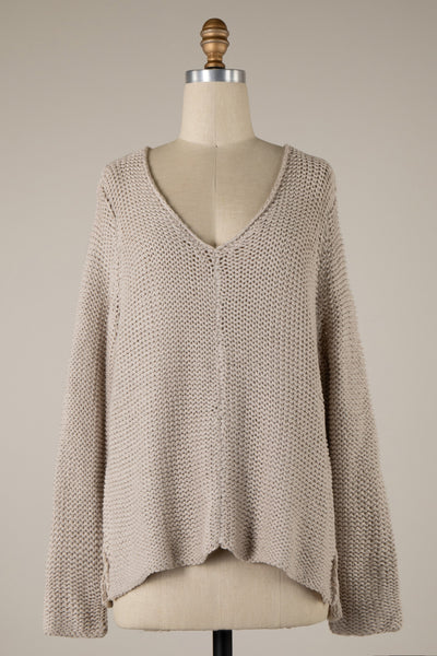 Beige Cableknit Sweater