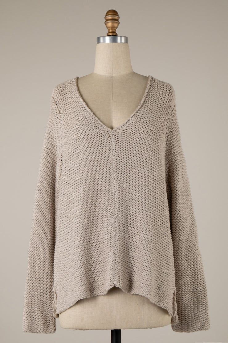 Beige Cableknit Sweater