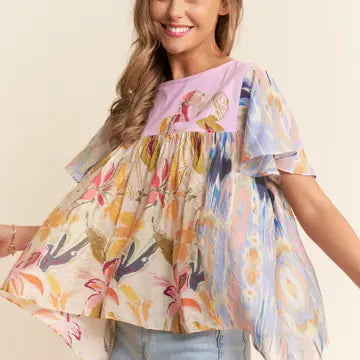 Floral Watercolor Blouse