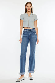 High Rise True Straight Jeans