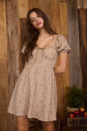 Sweetheart Puff Sleeve Dress