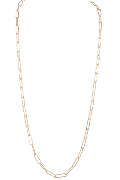 Paperclip Chain Long Necklace