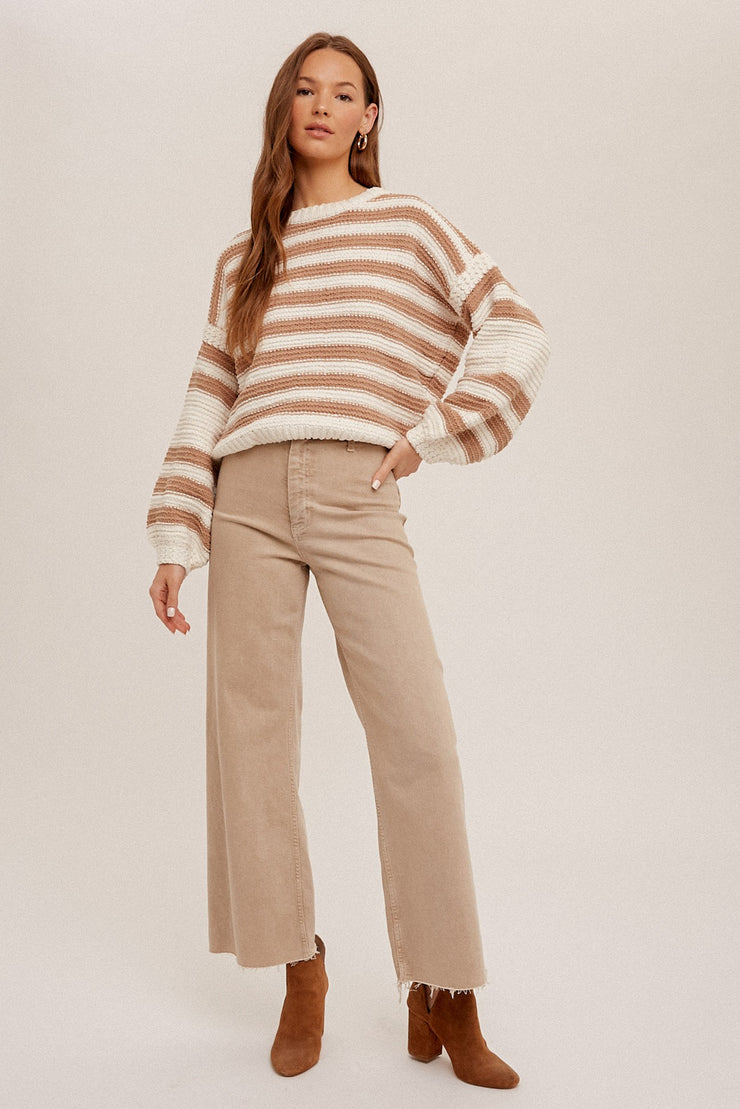 Chenille Striped Sweater