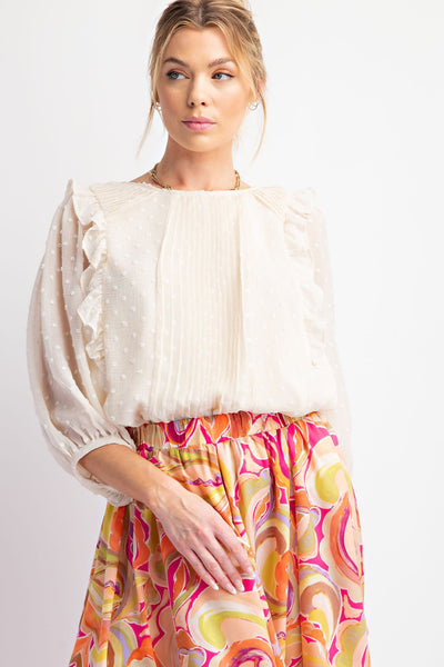 ivory chiffon blouse