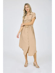 Midi Mindy Tan Dress