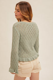 Sage Raleigh Ruffle Sweater