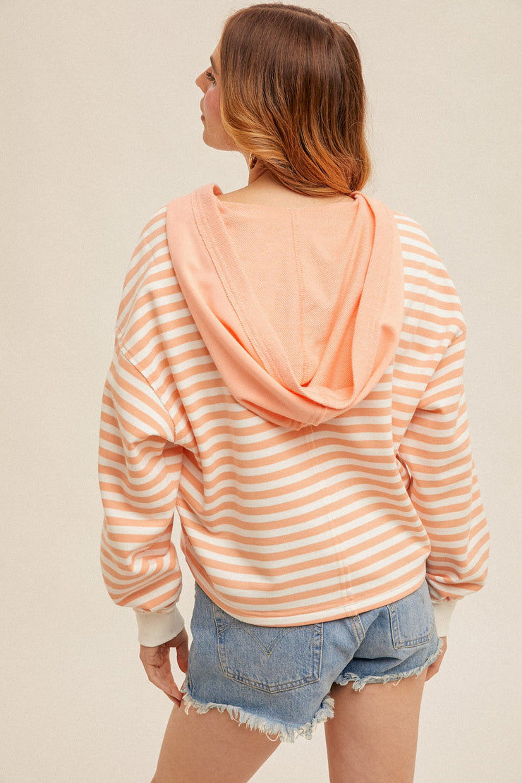 Peachy Keen Striped Blouse