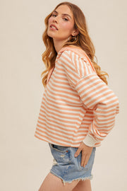 Peachy Keen Striped Blouse