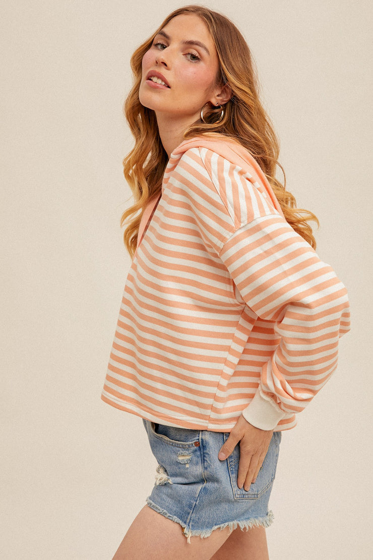 Peachy Keen Striped Blouse