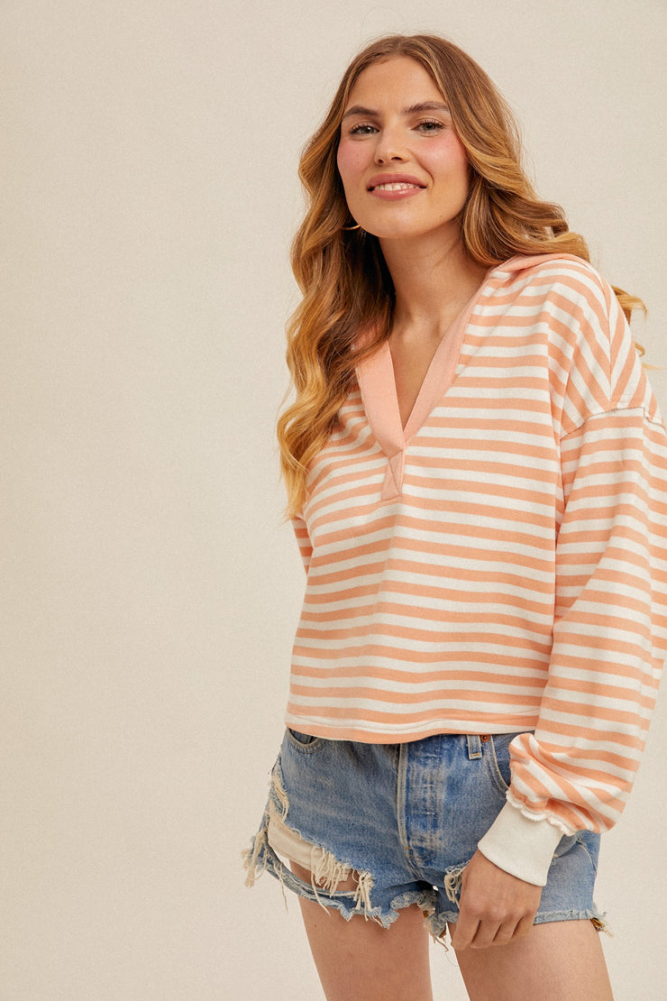 Peachy Keen Striped Blouse