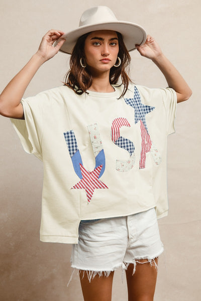USA Patchwork Tee