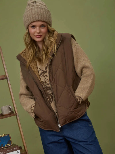 Chocolate Puffer Vest