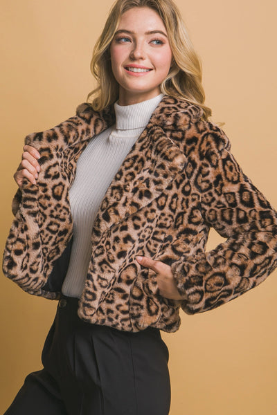 Cropped Leopard Jacket