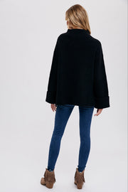 Free Falling Turtleneck Black Sweater