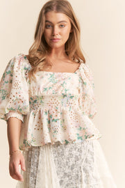 Floral Smocked Blouse