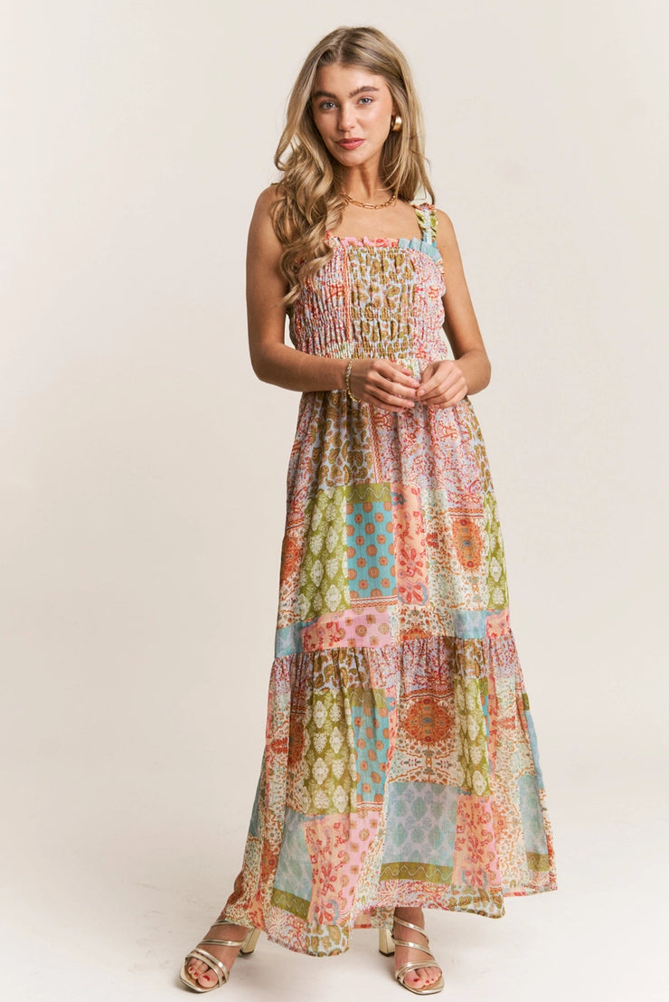 Smocked Boho Maxi Dress