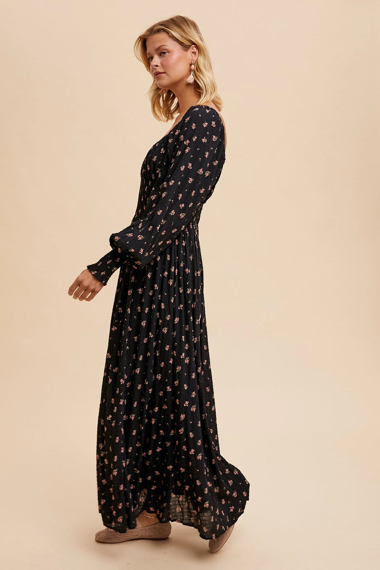 Black Floral Maxi Dress 1 Happy Girl Black Floral Maxi Dress 1 Happy Girl