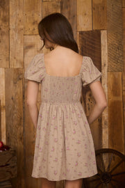 Sweetheart Puff Sleeve Dress