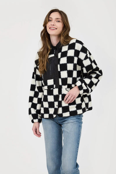 Black Checkered Sherpa