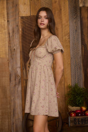 Sweetheart Puff Sleeve Dress