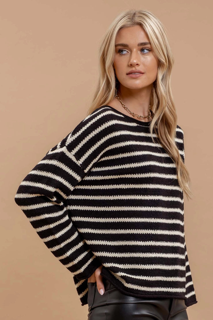 Becca Black Stripe Sweater