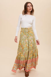 Kiwi Boho Maxi Skirt