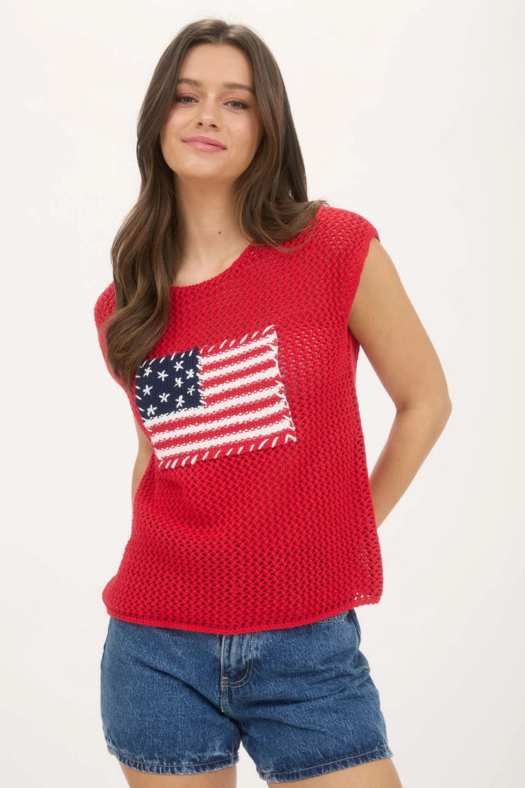 Red White & You Summer Sweater