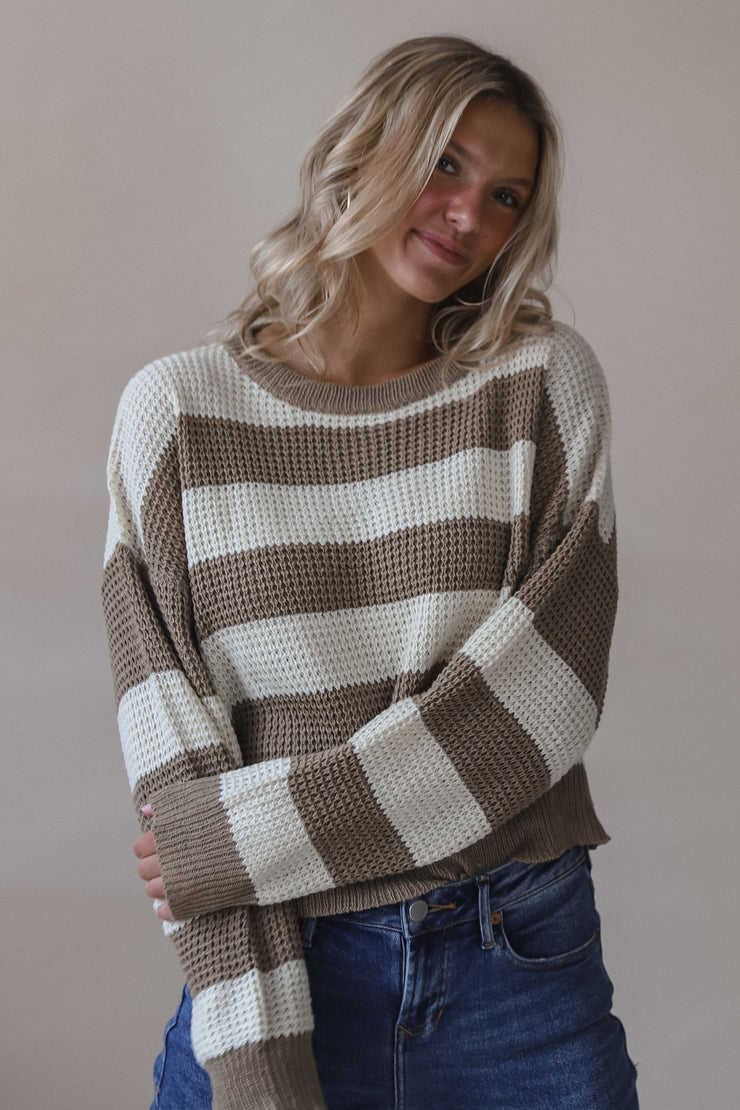 Truffle Stripe Sweater