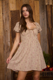Sweetheart Puff Sleeve Dress