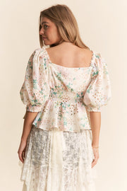 Floral Smocked Blouse