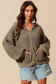 Olive Zipper Sweater