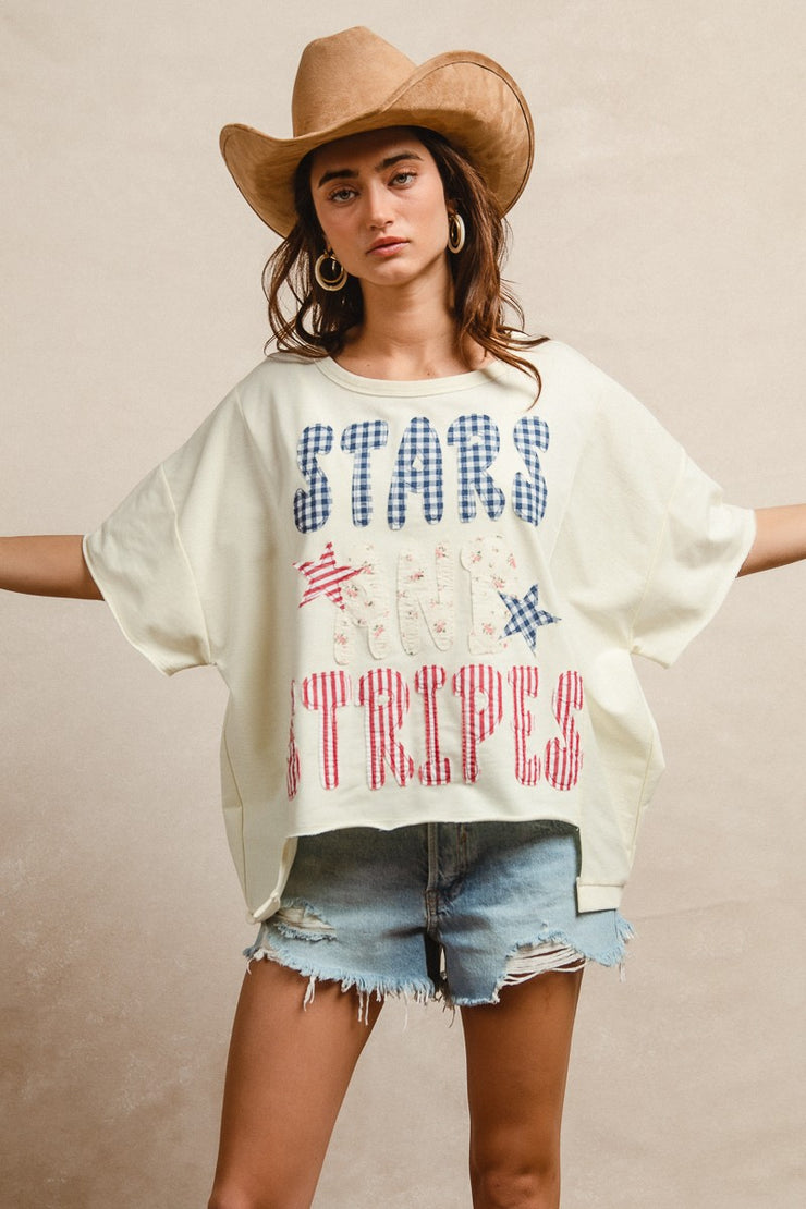Stars & Stripes PAtchwork Tee