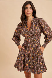 Autumn Blossom Mini Dress