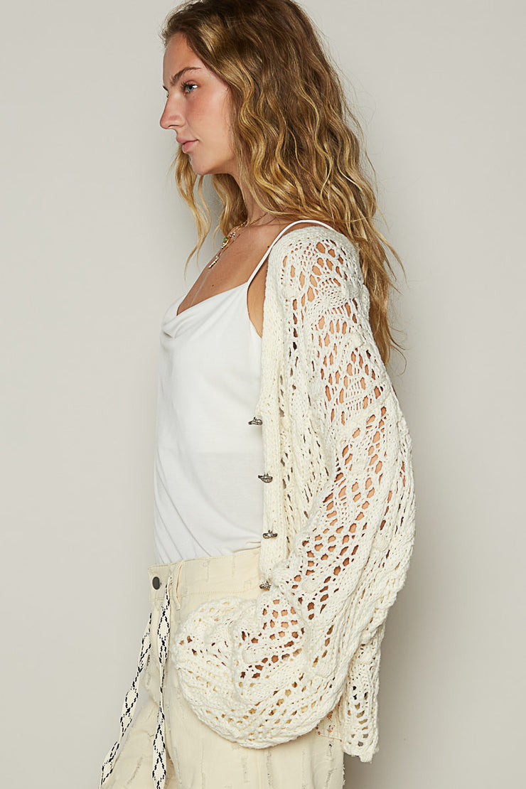 Samantha Open Weave Cardigan